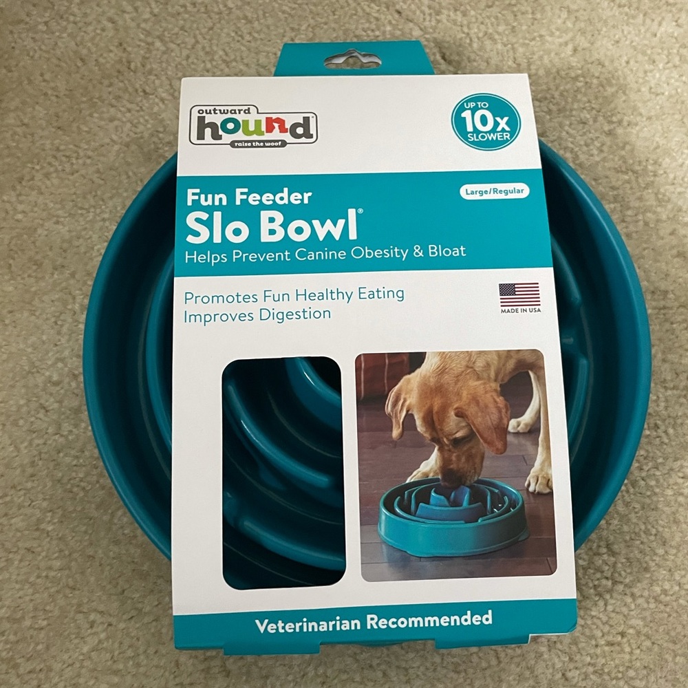 Slow feeder medium or large dog bowl